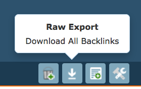 Majestic Raw Export Function to download backlinks in a backlink profile