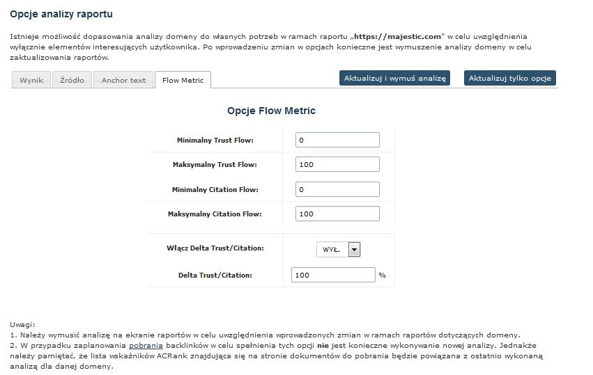 Porady Użytkownika Zaawansowanego Zaawansowane Filtrowanie Raportów Majestic Blog 2477