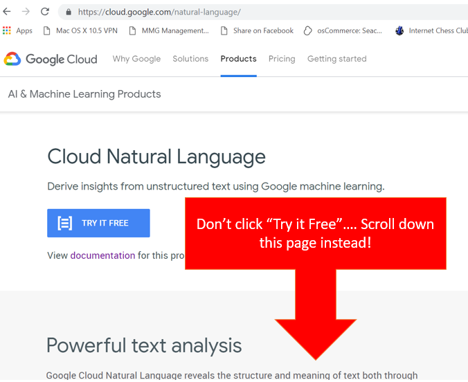 Google's Natural Language Processing API 