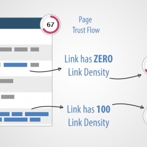 Example showing how Link Density / Trust Flow is calculated