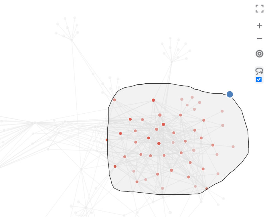 A close-upof the lasso icon that launches the freehand drawing tool
