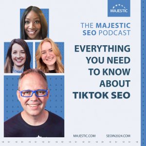 Promotional Image for webinar on TikTok SEO on Wednesday 4th September with host David Bain and experts Alice Bull, Mathilde Høj, and Isa Lavahun.