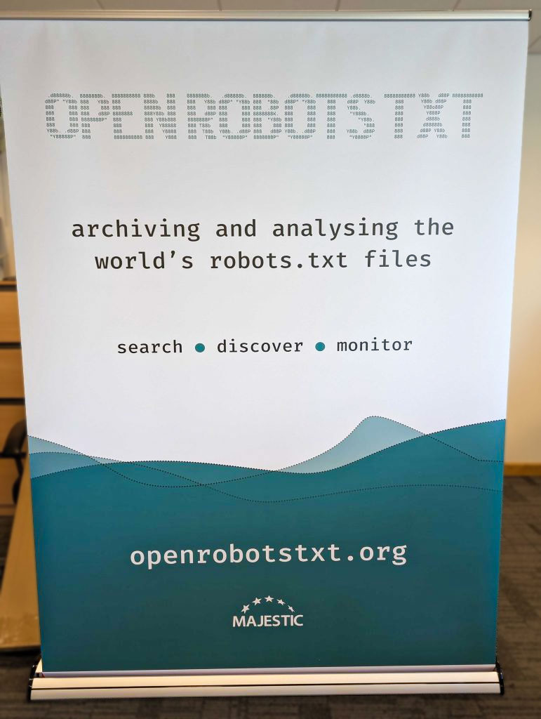 A banner for OpenRobotsTXT.
It says "Archiving and analysing the world's robots.txt files"
and "search - discover - monitor"