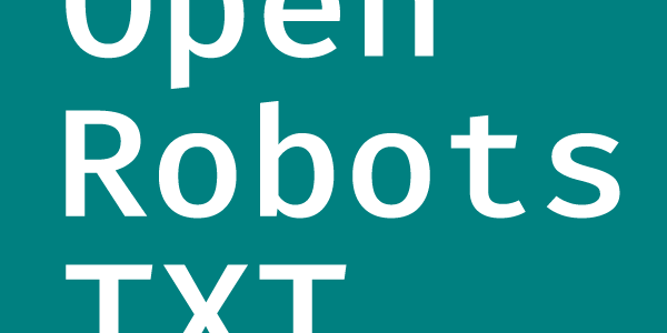 The words "OpenRobotsTXT" on a teal background.