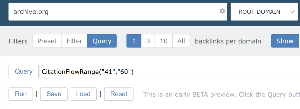 A screenshot showing how the simple filter has been converted to a Query Filter string