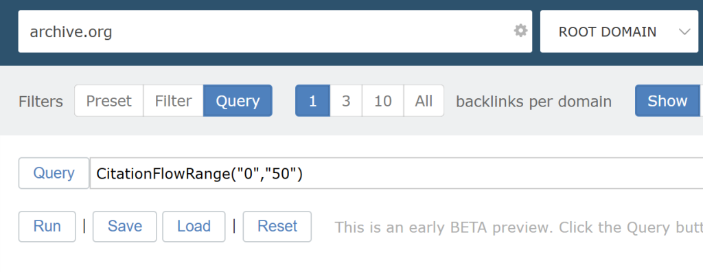 A screenshot showing that it's possible to tweak values in the query string