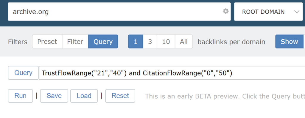 A screenshot showing new values appended to the existing query