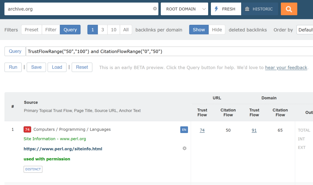 A screenshot with the top reqult for a tweaked query
