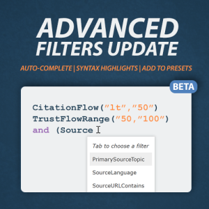 Advanced Filters Update. Feature Image
