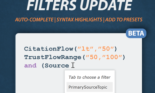 Advanced Filters Update. Feature Image
