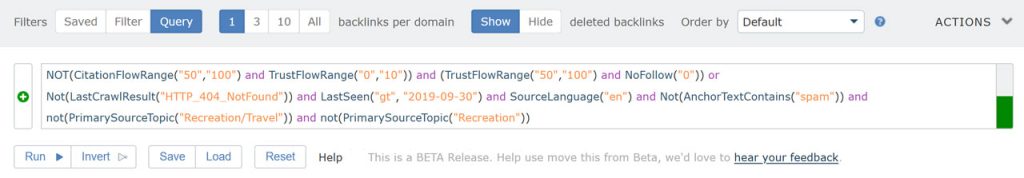 A progress bar on the right of the query input box. 