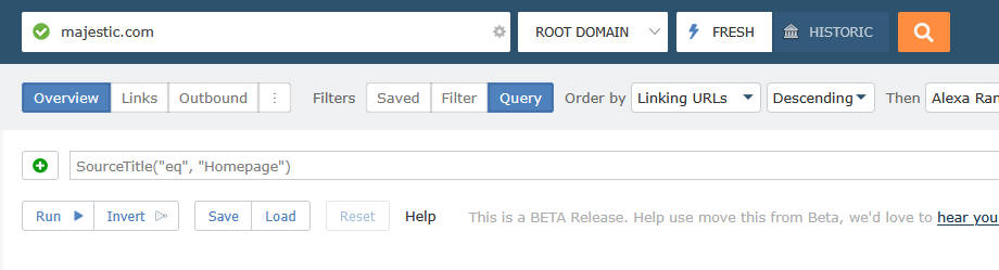 Advanced query filters bring the power of a backlinks API into Site Explorer