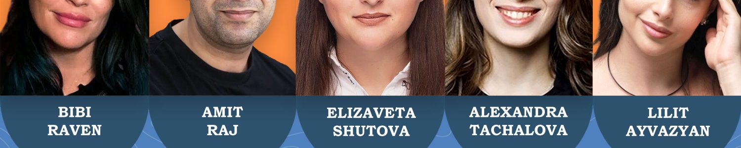 A promotional image for a webinar on "Safe Link Building in 2026" on March 4th featuring pictures of the host David Bain and the guests Amit Raj, Bibi Raven, Lilit Ayvazyan, Elizaveta Shutova, Alexandra Tachalova.